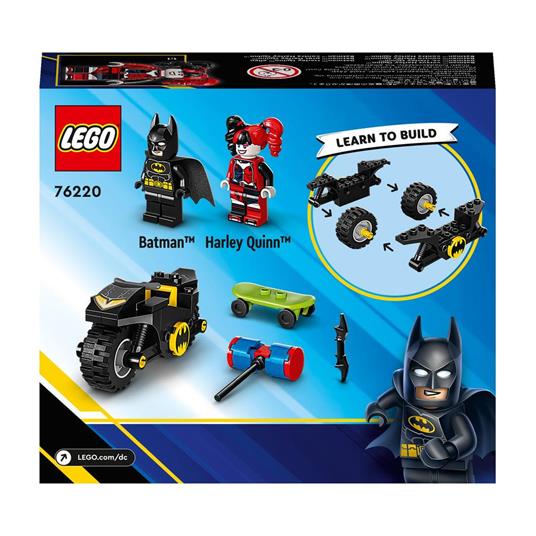 LEGO 76220 DC Batman Contro Harley Quinn, Set Action Figure di