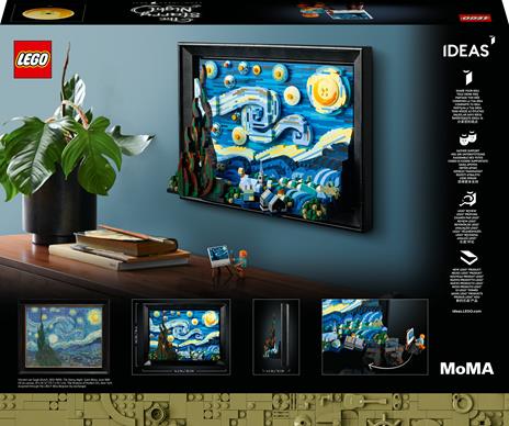 LEGO Ideas 21333 Vincent van Gogh - Notte Stellata, Set Fai da Te Creativo per Adulti, Decorazione per Casa 3D con Minifigure - 9