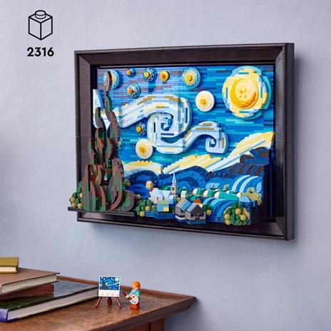 LEGO Ideas 21333 Vincent van Gogh - Notte Stellata, Set Fai da Te Creativo per Adulti, Decorazione per Casa 3D con Minifigure - 3