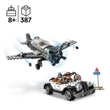 LEGO Indiana Jones 77012 L'Inseguimento dell'Aereo Elica Modello Aeroplano e Macchina Giocattolo dal film l'Ultima Crociata - 3