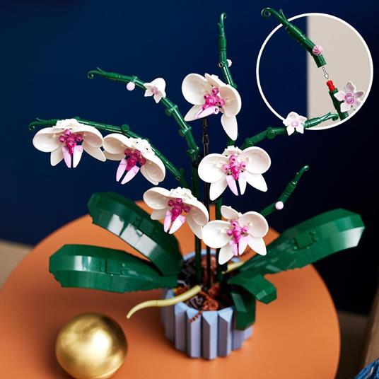 LEGO Icons 10311 Orchidea, Set per Adulti da Collezione, Hobby Creativi, Modellino da Costruire in Mattoncini con Fiori Finti - 6