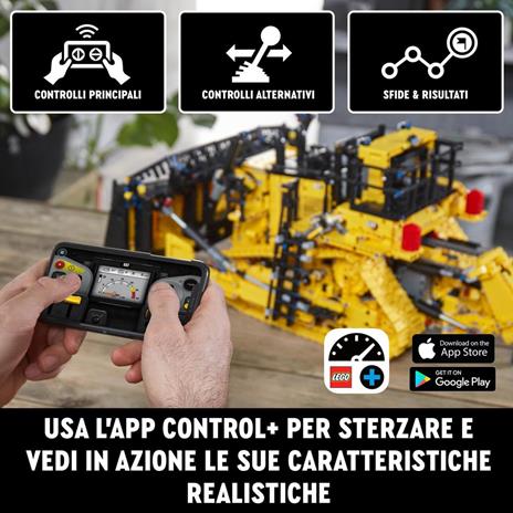 LEGO Technic 42131 Bulldozer Cat® D11 Controllato Da App, Set per Adulti, Telecomandata, Veicoli da Cantiere - 3