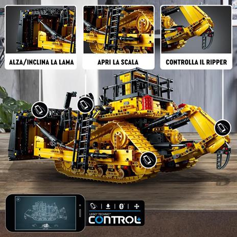 LEGO Technic 42131 Bulldozer Cat® D11 Controllato Da App, Set per Adulti, Telecomandata, Veicoli da Cantiere - 4