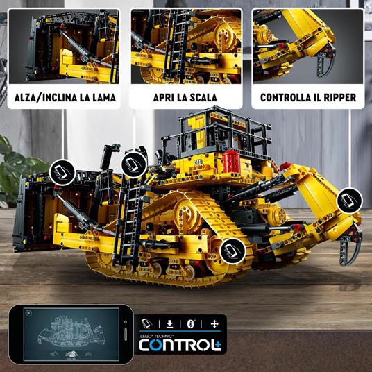 LEGO Technic 42131 Bulldozer Cat® D11 Controllato Da App, Set per Adulti, Telecomandata, Veicoli da Cantiere - 4
