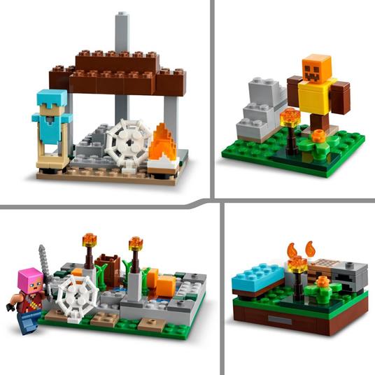 LEGO Minecraft 21190 Il Villaggio Abbandonato, Set di Costruzioni, Accampamento per Cacciatore di Zombie con Accessori - 5