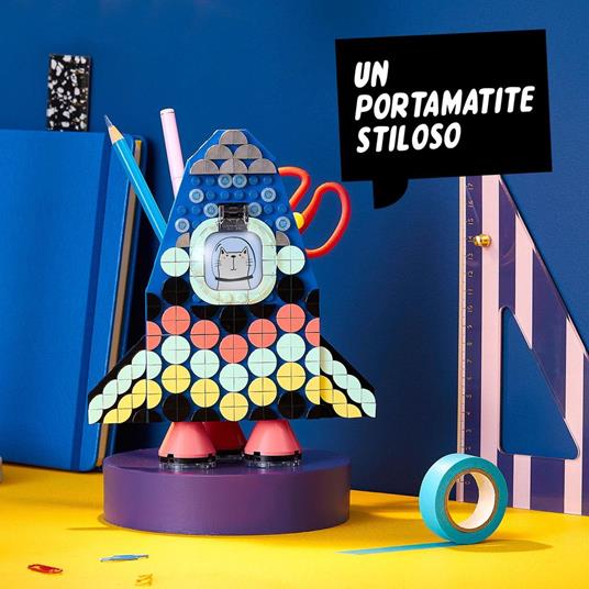LEGO DOTS 41936 Portamatite, Kit Lavoretti Creativi per Bambini, Accessori da Scrivania, Decorazioni Cameretta Fai da Te - 4