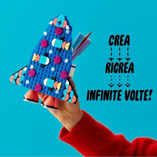 LEGO DOTS 41936 Portamatite, Kit Lavoretti Creativi per Bambini, Accessori da Scrivania, Decorazioni Cameretta Fai da Te - 5