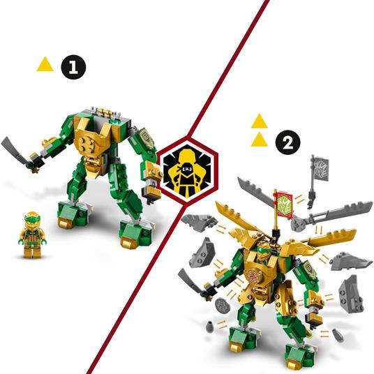 LEGO NINJAGO 71781 Mech da Battaglia di Lloyd - EVOLUTION, Set con 2 Action Figure, Giochi per Bambini 6+ con Minifigure - 4