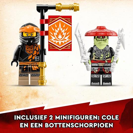 LEGO NINJAGO 71782 Drago di Terra di Cole - EVOLUTION, Drago Giocattolo per Bambini con Scorpione da Battaglia e 2 Minifigure - 8