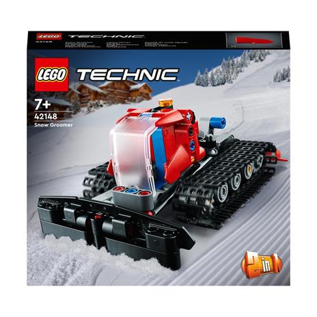 LEGO Technic 42148 Gatto delle Nevi, Set 2 in 1 con Motoslitta e Spazzaneve Giocattolo, Giochi per Bambini 7+, Idee Regalo
