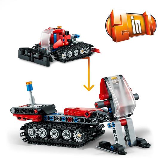 LEGO Technic 42148 Gatto delle Nevi, Set 2 in 1 con Motoslitta e Spazzaneve Giocattolo, Giochi per Bambini 7+, Idee Regalo - 5