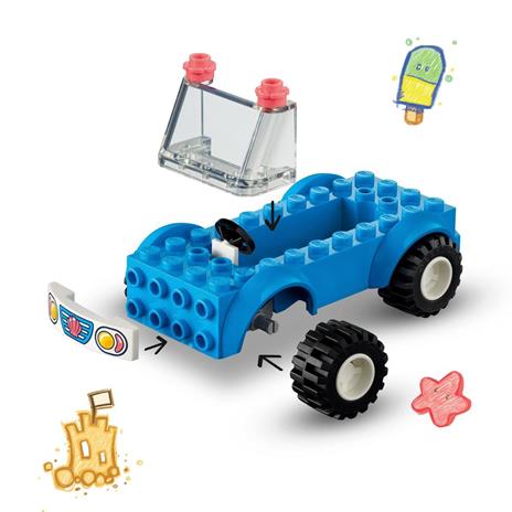 LEGO Friends 41725 Divertimento sul Beach Buggy con Macchina Giocattolo, Surf, Mini Bamboline, Delfino e Cane, Giochi Estivi - 5