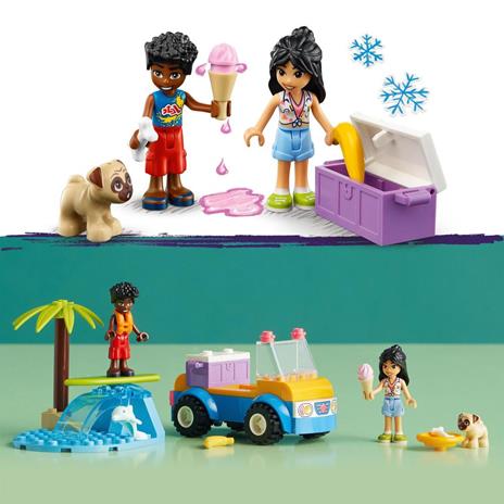 LEGO Friends 41725 Divertimento sul Beach Buggy con Macchina Giocattolo, Surf, Mini Bamboline, Delfino e Cane, Giochi Estivi - 6