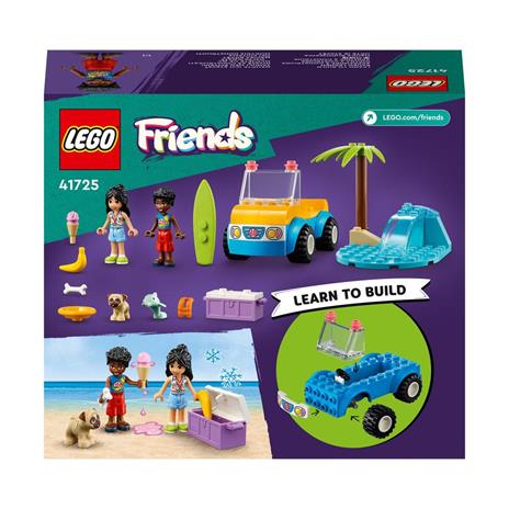 LEGO Friends 41725 Divertimento sul Beach Buggy con Macchina Giocattolo, Surf, Mini Bamboline, Delfino e Cane, Giochi Estivi - 8
