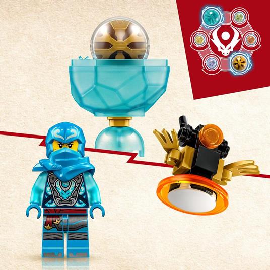 LEGO NINJAGO 71778 Drift del Potere del Drago Spinjitzu di Nya Trottola Giocattolo da Collezione Idea Regalo Bambini 6+ Anni - 5