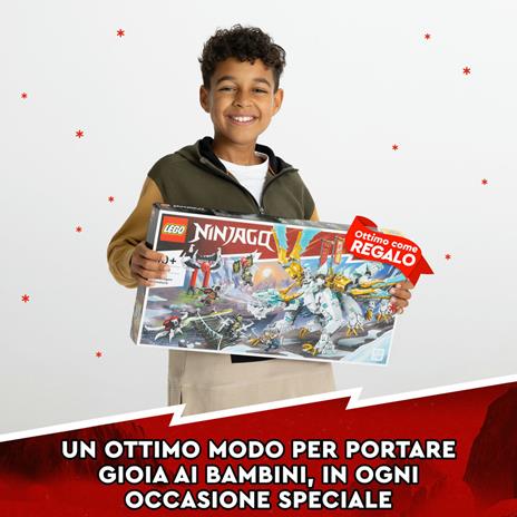 LEGO NINJAGO 71786 Drago di Ghiaccio di Zane 2in1 con Drago Giocattolo e Guerriero Action Figure, Kit Modellismo per Bambini - 6