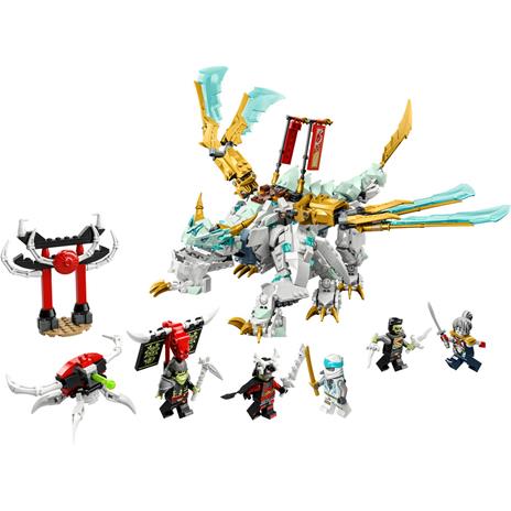 LEGO NINJAGO 71786 Drago di Ghiaccio di Zane 2in1 con Drago Giocattolo e Guerriero Action Figure, Kit Modellismo per Bambini - 7