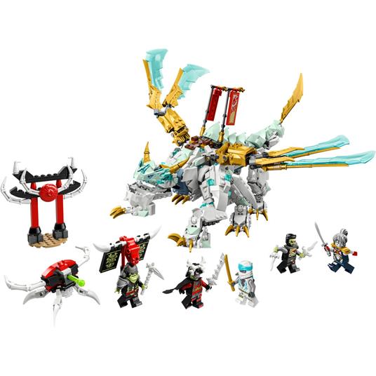 LEGO NINJAGO 71786 Drago di Ghiaccio di Zane 2in1 con Drago Giocattolo e Guerriero Action Figure, Kit Modellismo per Bambini - 7
