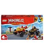 LEGO NINJAGO 71789 Battaglia su Auto e Moto di Kai e Ras Veicoli Giocattolo 2 Minifigure Giochi Ninja per Bambini 4+ Anni
