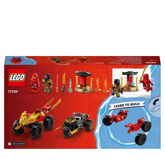 LEGO NINJAGO 71789 Battaglia su Auto e Moto di Kai e Ras Veicoli Giocattolo 2 Minifigure Giochi Ninja per Bambini 4+ Anni - 8