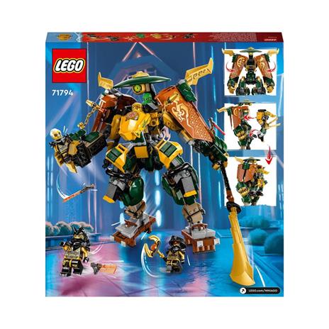 LEGO NINJAGO 71794 Team Mech Ninja di Lloyd e Arin, Set con 2 Action Figure Combinabili e 5 Minifigure, Giochi per Bambini 9+ - 8