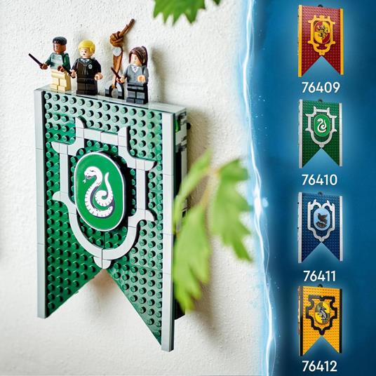 LEGO Harry Potter 76410 Stendardo della Casa Serpeverde da Parete, Sala Comune Castello di Hogwarts, Giocattolo da Collezione - 6