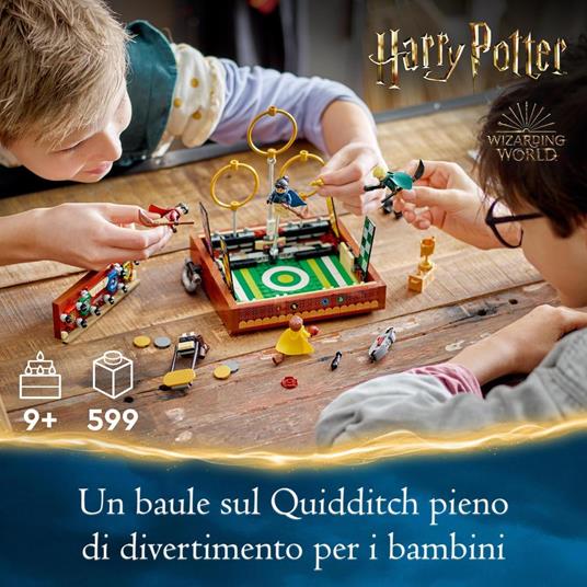 LEGO Harry Potter 76416 Baule del Quidditch, Gioca a 3 Diverse Sfide Fino a Due Giocatori, con Minifigure di Draco Malfoy - 2