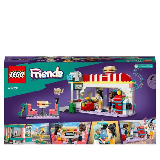 LEGO Friends 41728 Ristorante nel Centro di Heartlake City, Giochi per Bambini 6+ Anni, Mini Bamboline Liann, Aliya e Charli - 8