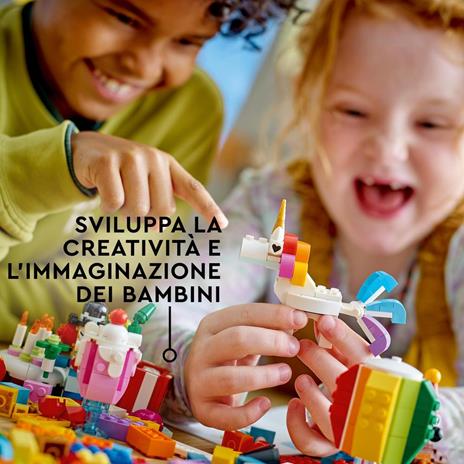 LEGO Classic 11029 Party Box Creativa, Giochi per Bambini 5+ da Condividere in Famiglia con 12 Mini-Costruzioni in Mattoncini - 5