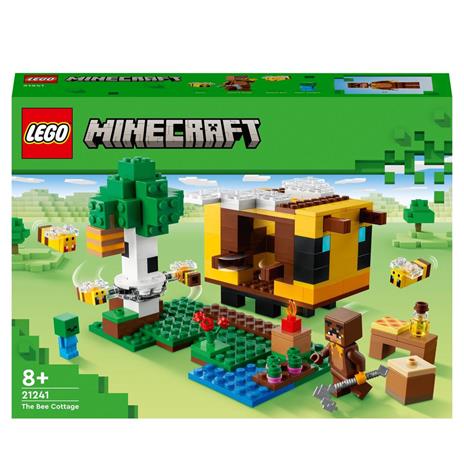 LEGO Minecraft 21241 Il Cottage dellApe, Modellino da Costruire Fattoria con Animali Giocattolo, Idee Regalo di Compleanno