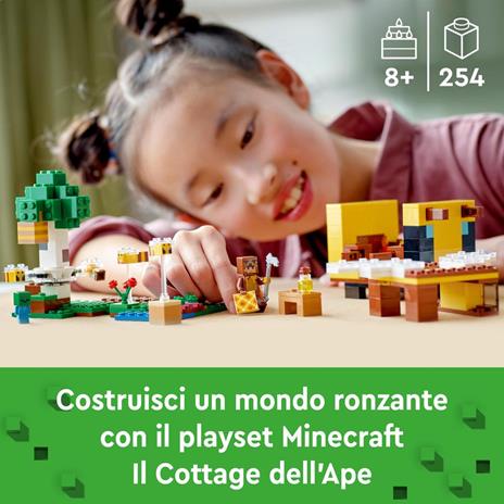 LEGO Minecraft 21241 Il Cottage dellApe, Modellino da Costruire Fattoria con Animali Giocattolo, Idee Regalo di Compleanno - 3