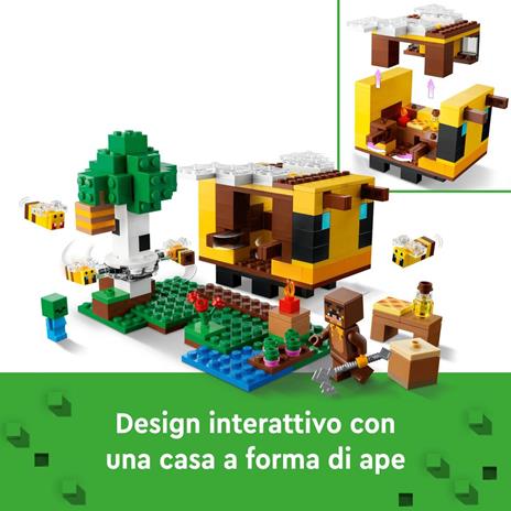 LEGO Minecraft 21241 Il Cottage dellApe, Modellino da Costruire Fattoria con Animali Giocattolo, Idee Regalo di Compleanno - 4