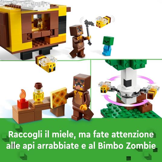 LEGO Minecraft 21241 Il Cottage dellApe, Modellino da Costruire Fattoria con Animali Giocattolo, Idee Regalo di Compleanno - 7