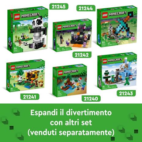 LEGO Minecraft 21241 Il Cottage dellApe, Modellino da Costruire Fattoria con Animali Giocattolo, Idee Regalo di Compleanno - 10