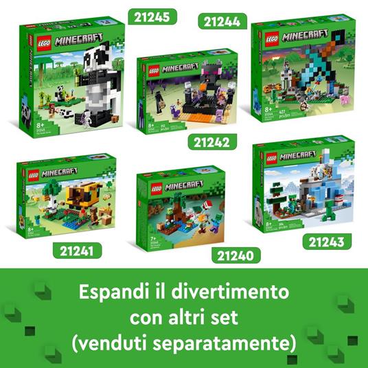 LEGO Minecraft 21241 Il Cottage dellApe, Modellino da Costruire Fattoria con Animali Giocattolo, Idee Regalo di Compleanno - 10