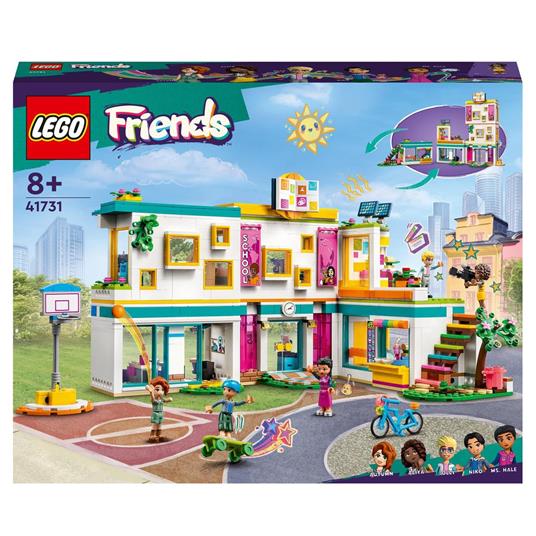 LEGO Friends 41731 La Scuola Internazionale di Heartlake City, Giochi per Bambine e Bambini con 5 Mini Bamboline, Idea Regalo