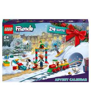 Giocattolo LEGO Friends 41758 Calendario dell'Avvento 2023, 24 Regali a Sorpresa con Tappetino da Gioco, Regalo di Natale per Bambini LEGO