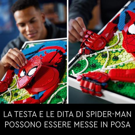 LEGO ART 31209 The Amazing Spider-Man Canvas 3D Costruibile Regalo per Adolescenti e Adulti Fan dei Fumetti e dei Supereroi - 4