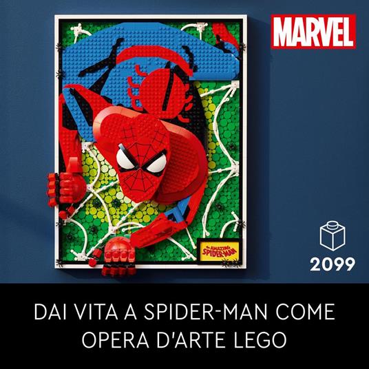 LEGO ART 31209 The Amazing Spider-Man Canvas 3D Costruibile Regalo per Adolescenti e Adulti Fan dei Fumetti e dei Supereroi - 2