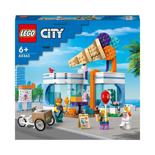 LEGO City 60363 Gelateria Giochi per Bambini 6+ anni con Carretto dei  Gelati Giocattolo e 3 Minifigure Idea Regalo Set 2023 - LEGO - My City -  Mestieri - Giocattoli