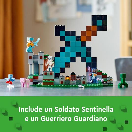 LEGO Minecraft 21244 L'Avamposto della Spada Giocattolo da Costruire con Creeper, Soldato e Scheletro, Giochi per Bambini - 9