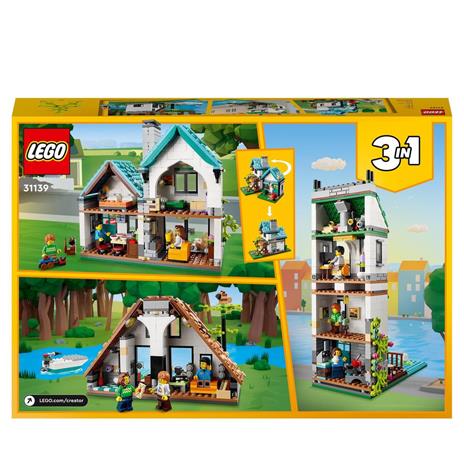 LEGO 31139 Creator Casa Accogliente, Set 3 in 1 con odellini da