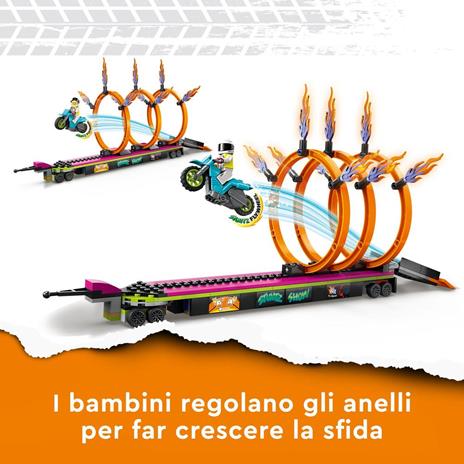 LEGO City Stuntz 60357 Stunt Truck: Sfida dellAnello di Fuoco, Moto Giocattolo Carica e Vai, Regalo Divertente per Bambini - 4