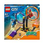 LEGO City Stuntz 60360 Sfida Acrobatica: Anelli Rotanti, Gare per 1 o 2 Giocatori con Moto Giocattolo, Giochi per Bambini