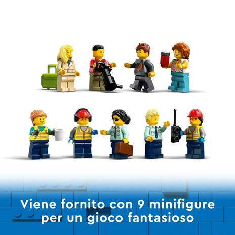 LEGO City 60367 Aereo Passeggeri, Modellino di Aeroplano Giocattolo da Costruire con 9 Minifigure e Veicoli dell'Aeroporto - 6