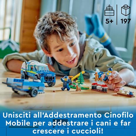 LEGO City 60369 Addestramento Cinofilo Mobile con SUV Macchina Polizia Giocattolo e Rimorchio, 2 Animali, Giochi per Bambini - 3