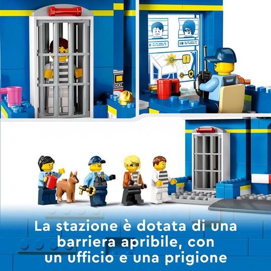 LEGO 60370 City Inseguimento alla Stazione di Polizia con Macchina e Moto 