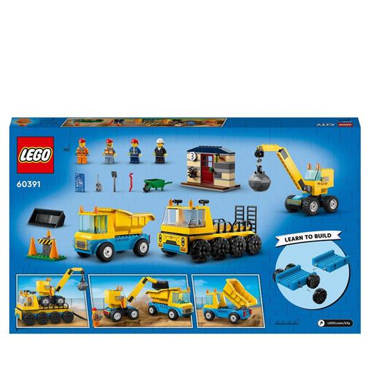 LEGO City 60391 Camion da Cantiere e Gru con Palla da Demolizione Set con  Veicoli Giocattolo Giochi Educativi per Bambini 4+ - LEGO - City Great  Vehicles - Mezzi pesanti - Giocattoli