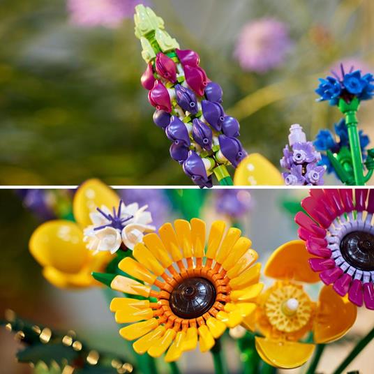LEGO Botanicals 10313 Bouquet Fiori Selvatici Finti con Papaveri e Lavanda Artificiali, Regalo Adulti da Collezione Botanica - 5