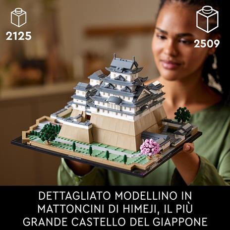 LEGO Architecture 21060 Castello di Himeji Kit Modellismo Adulti Collezione Monumenti Albero Ciliegio in Fiore da Costruire - 2